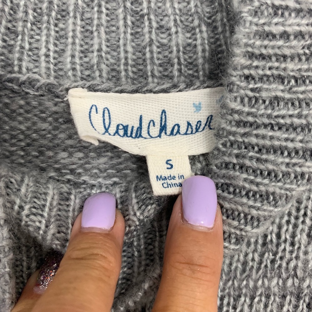 NWT Claud Chaser Light Gray Floral Sweater… - Picture 4 of 8